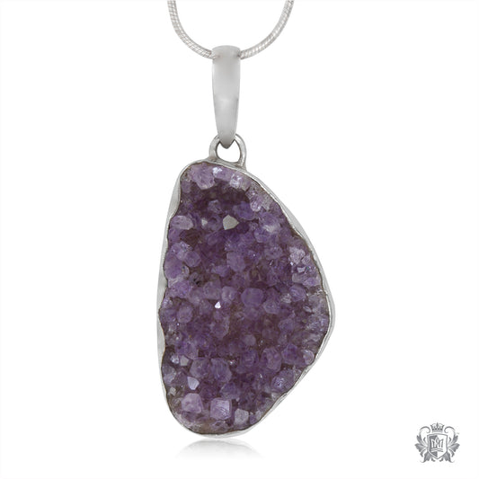 Amethyst Geode Crystal Pendant