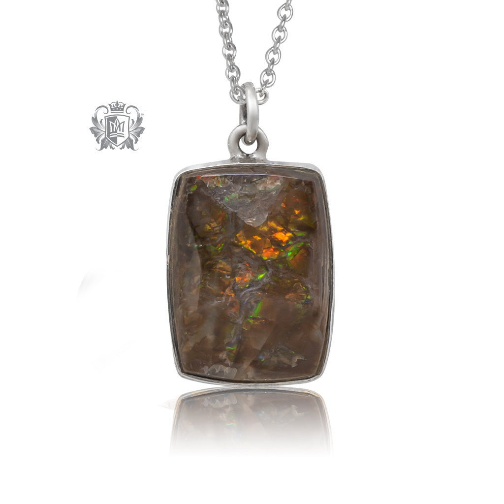 Square Ammolite Pendant