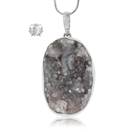 Grey Druzy Pendant