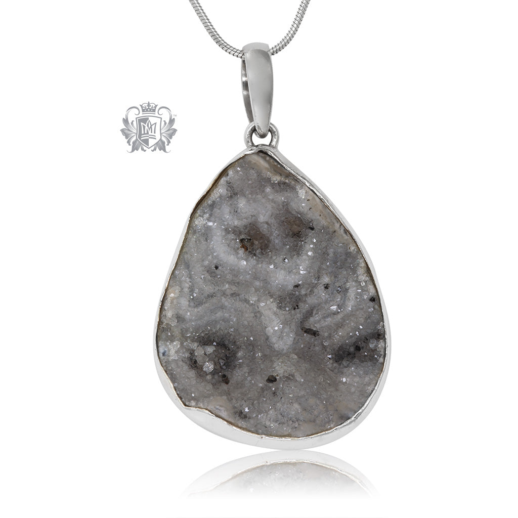 Grey Druzy Pendant