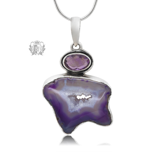 Amethyst Agate Pendant