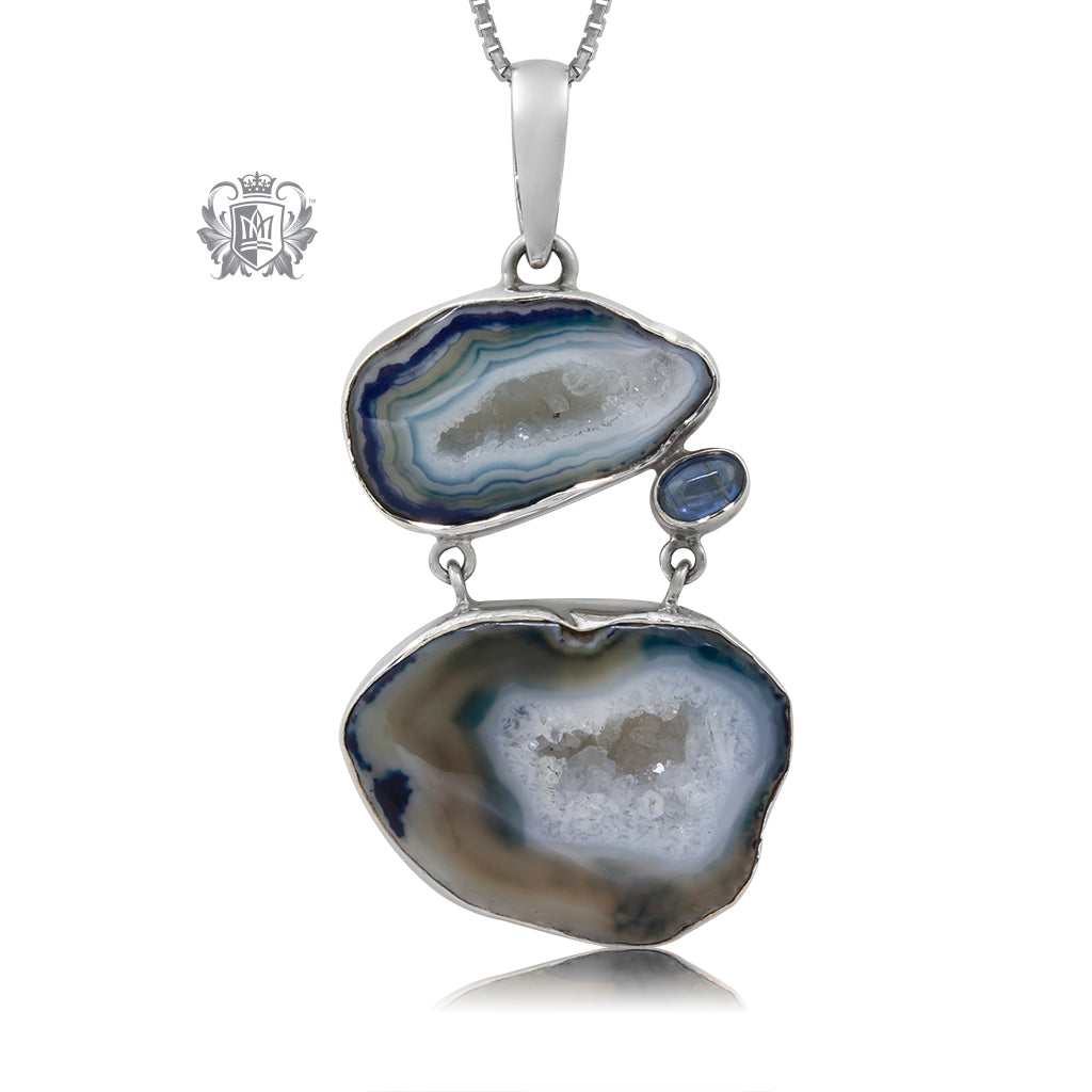 Denim Agate Pendant