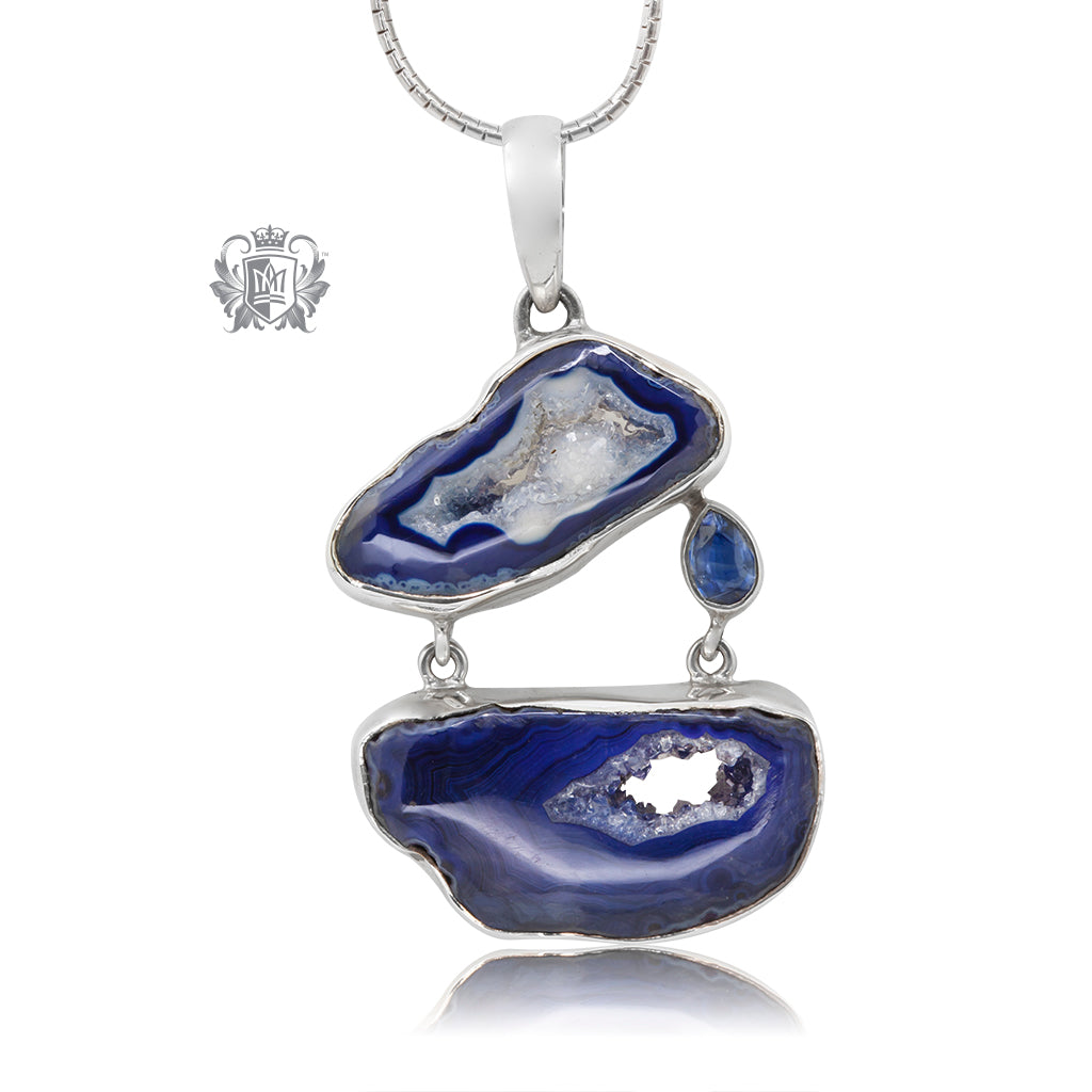 Denim Agate Pendant