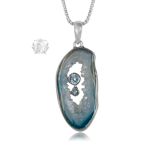 Sea Blue Agate Pendant