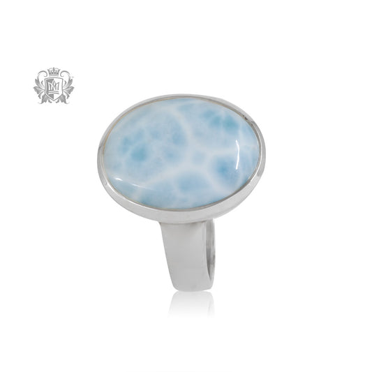 Oval Cushion Larimar Ring