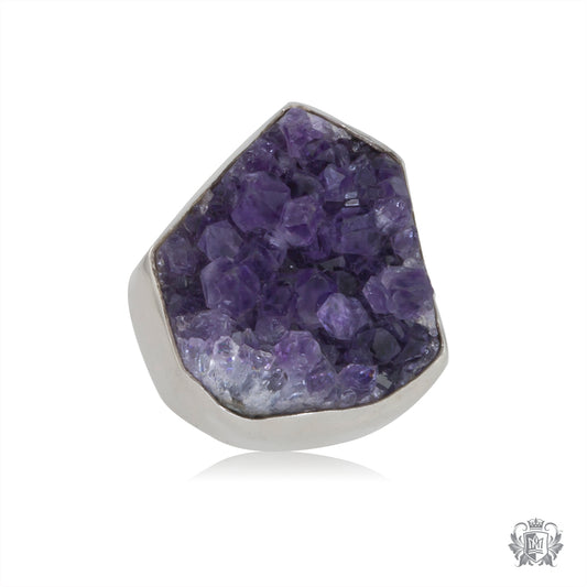 Rough Amethyst Crystal Ring