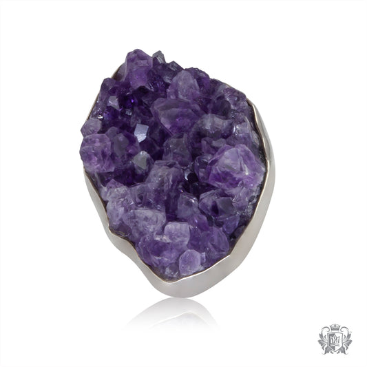 Rough Amethyst Crystal Ring