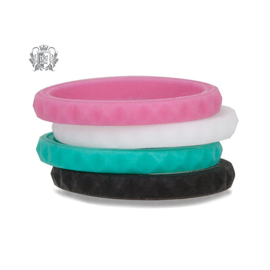 Stacking Silicone Active Bands Group Metalsmiths Sterling