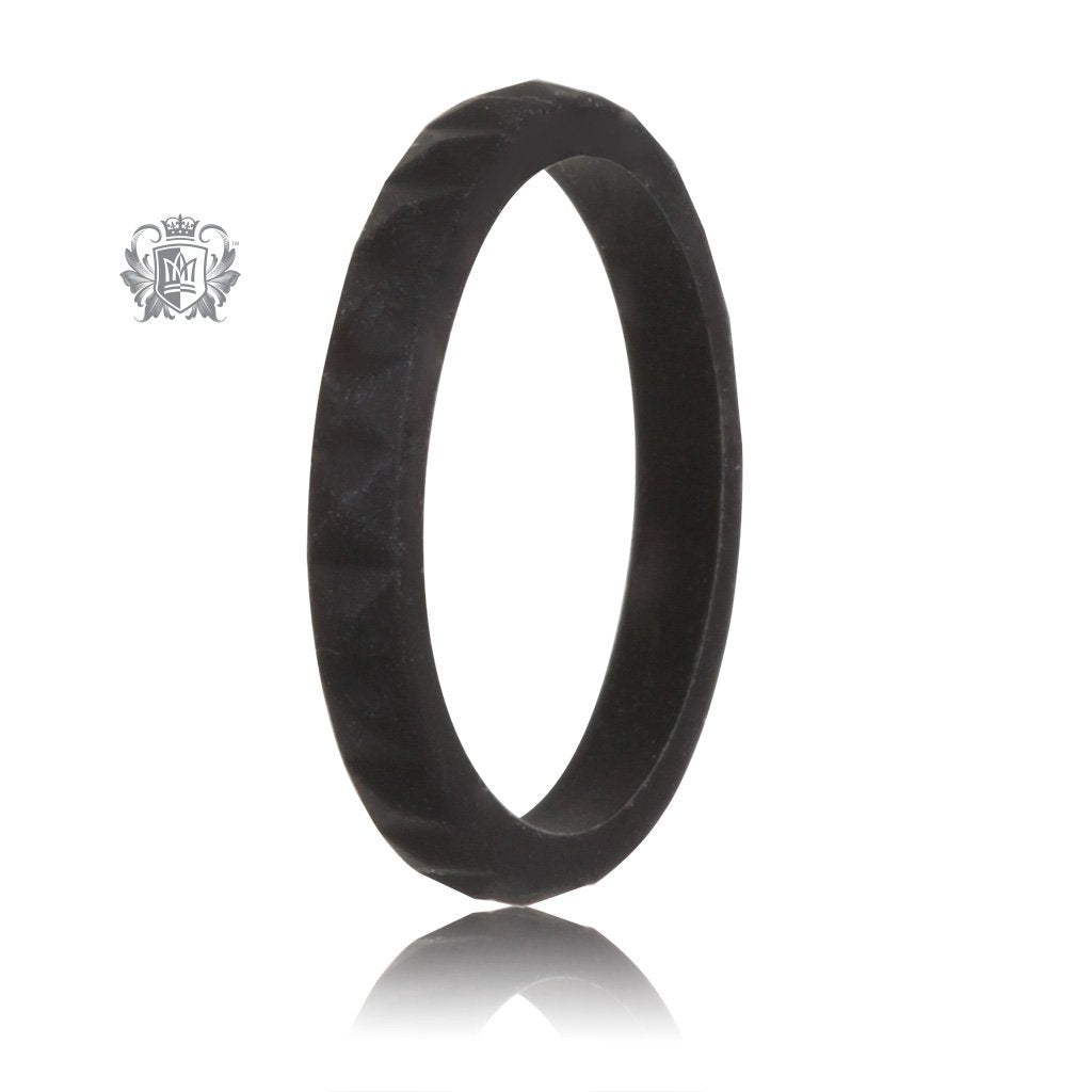 Black Stacking Silicone Active Band Metalsmiths Sterling