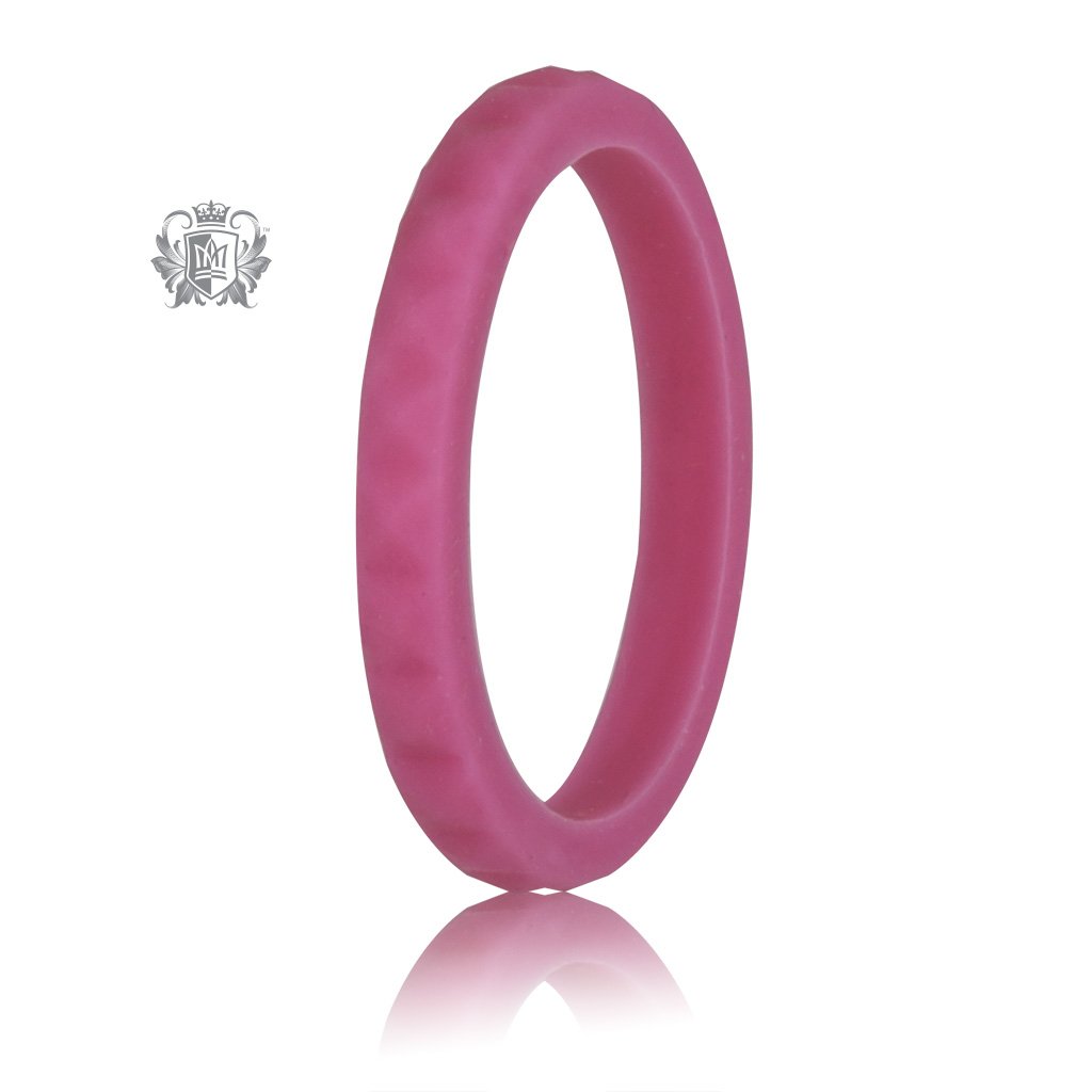 Pink Stacking Silicone Active Band Metalsmiths Sterling