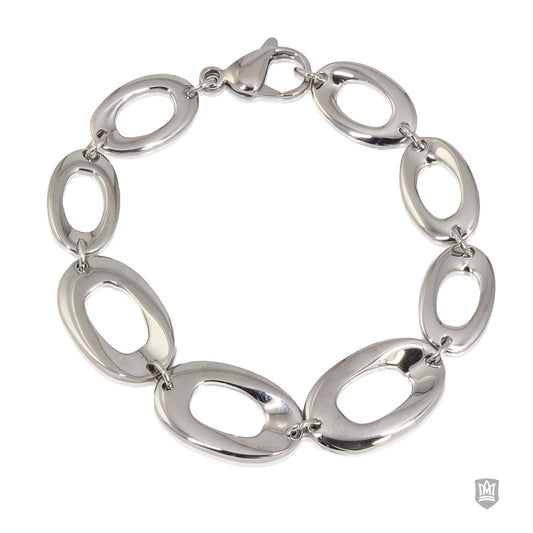 Oval Link Designer Stainless Steel Bracelet
