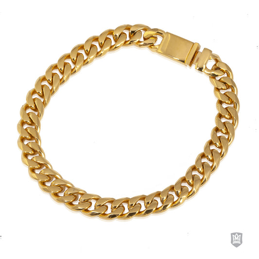Curb Gold Fused Stainless Steel Bracelet