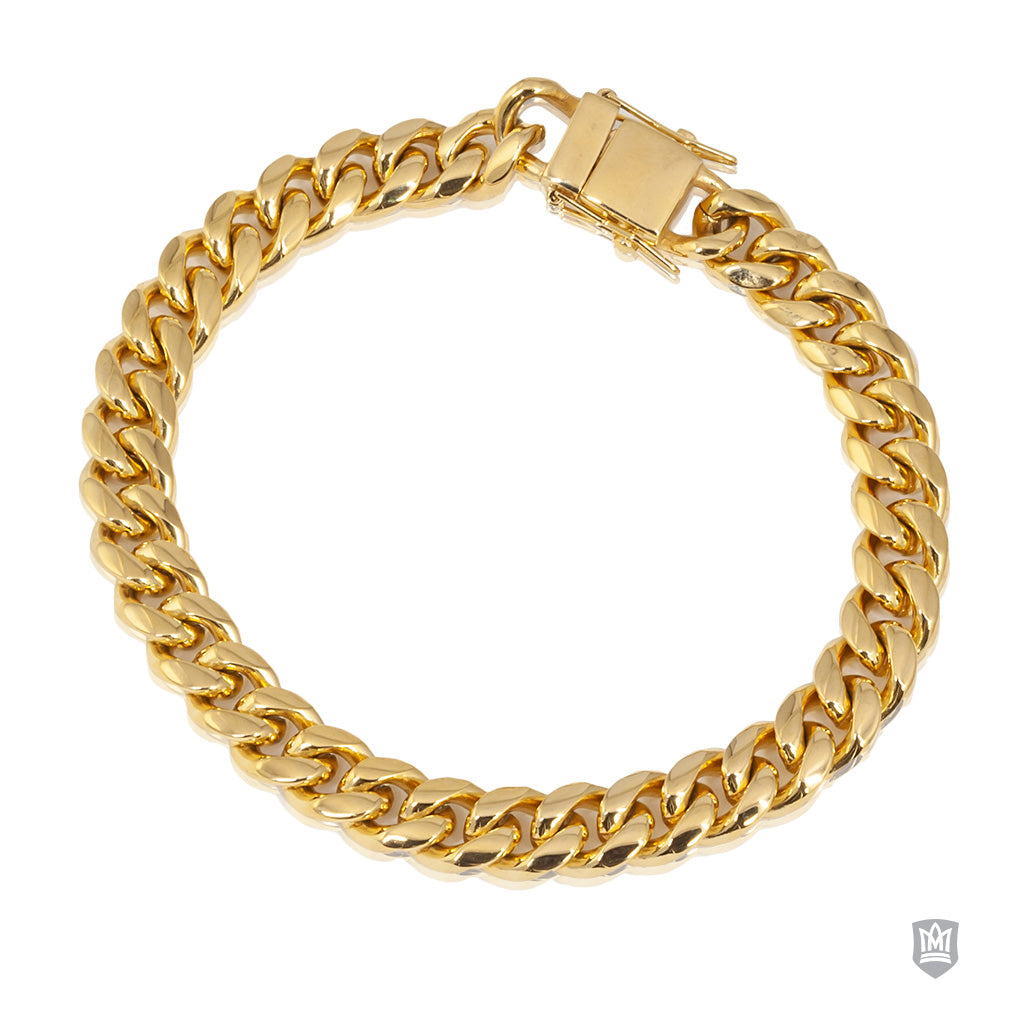 Curb Gold Fused Stainless Steel Bracelet