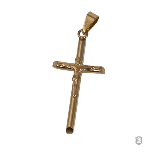 Gold Fused Cross Pendant