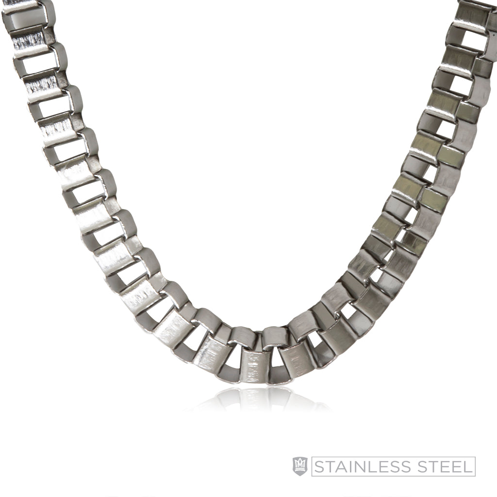 Square Designer Box Stainless Steel Chain