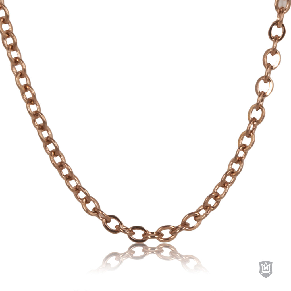 Rolo Stainless Steel Rose Gold Chain