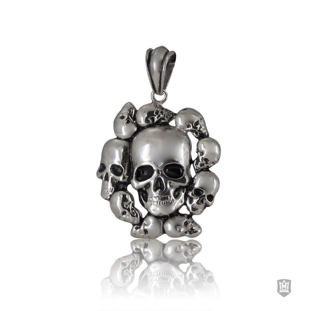 Large Stainless Steel Skull Pendant
