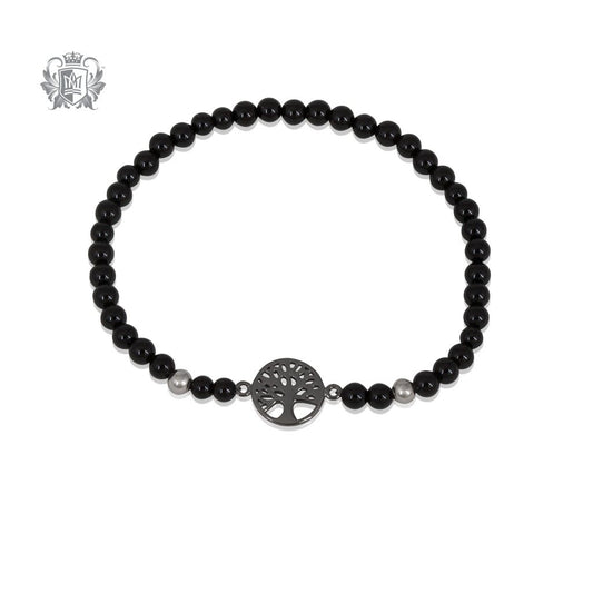 Black Onyx Tree of Life Friendship Bracelet