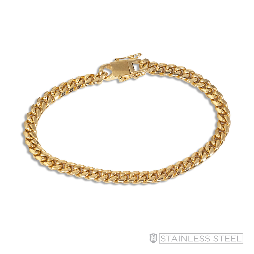 Gold Fuse Stainless Steel Curb Bracelet