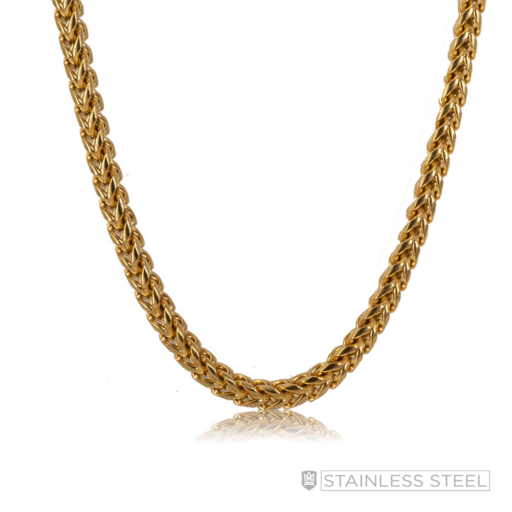 Foxtail Gold Fused Stainless Steel Chain