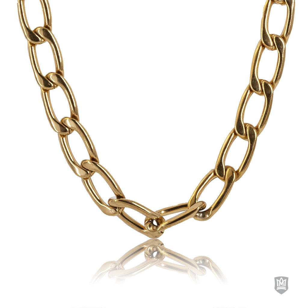 Loose Curb Gold Fused Stainless Steel Chain