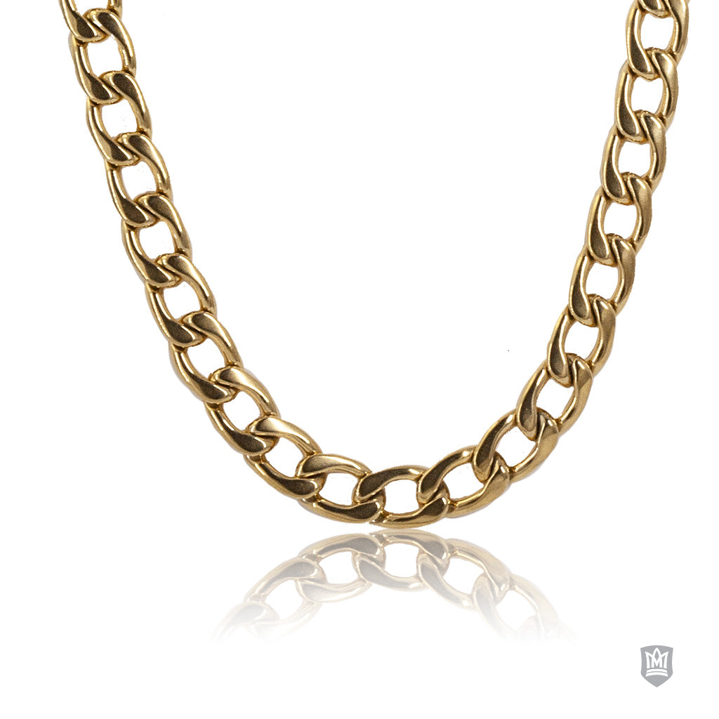 Loose Curb Gold Fused Stainless Steel Chain