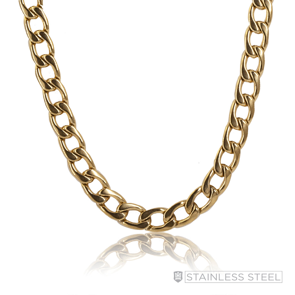 Loose Curb Gold Fused Stainless Steel Chain