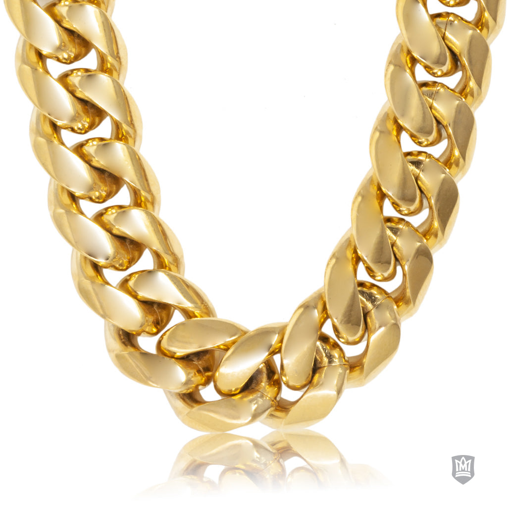 Curb Gold Fused Stainless Steel Chain