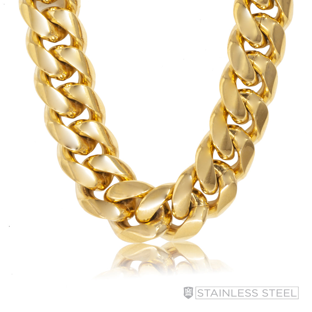 Curb Gold Fused Stainless Steel Chain