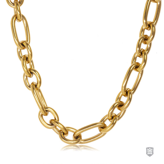 Modern Rolo Gold Fused Stainless Steel Chain