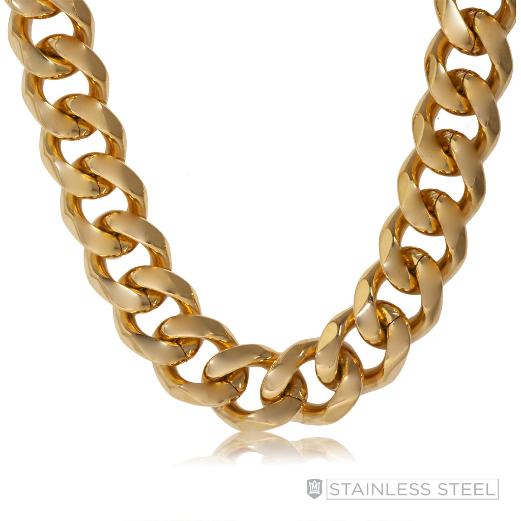 Curb Gold Fused Stainless Steel Chain