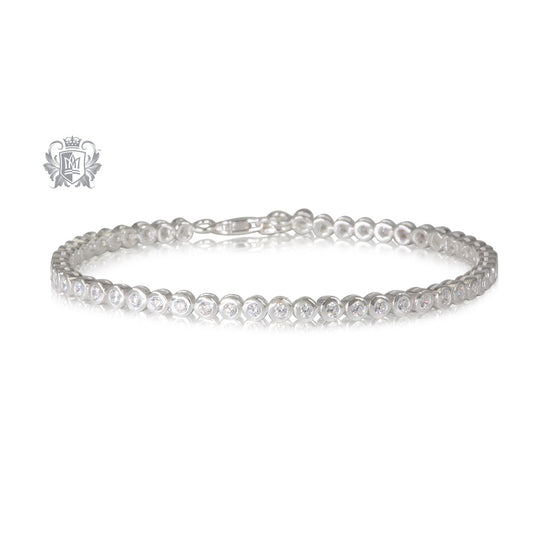 Bezel Set Cubic Tennis Bracelet