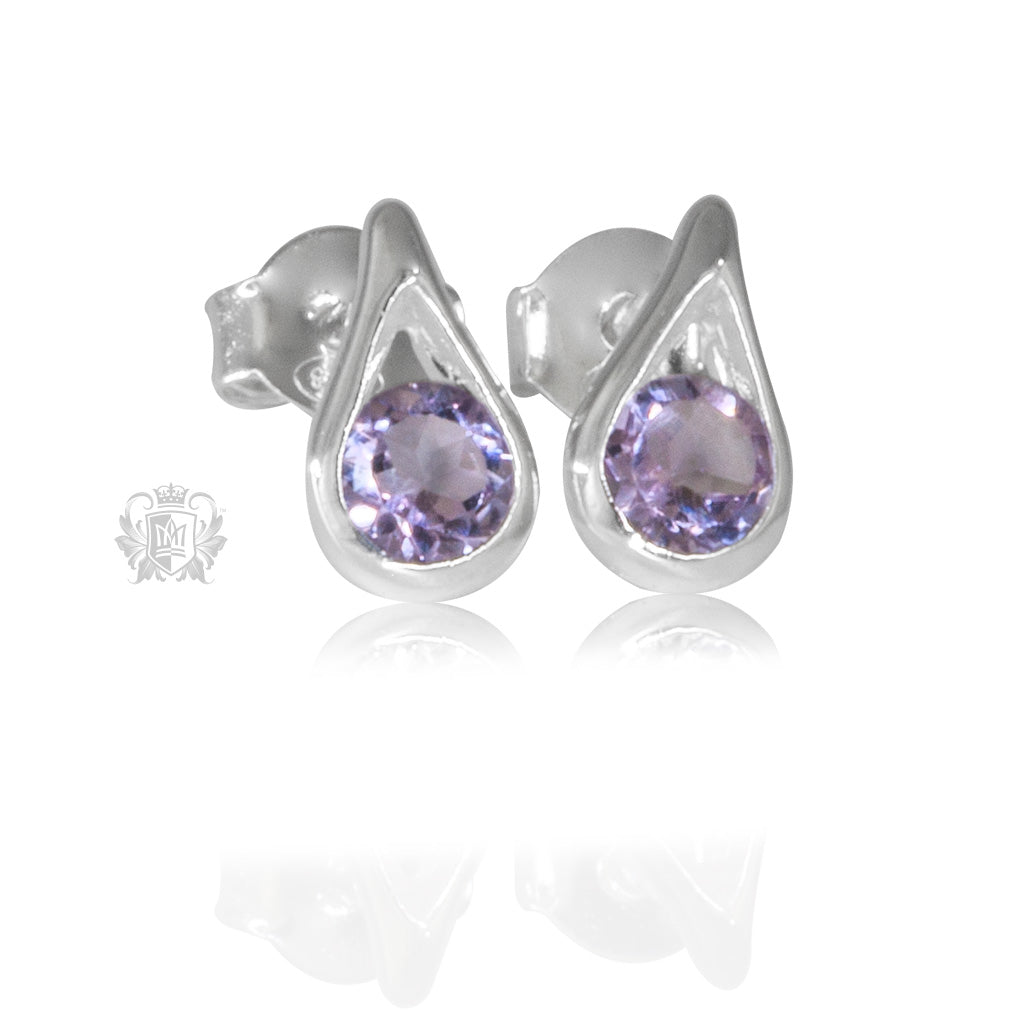Gemstone Teardrop Earrings