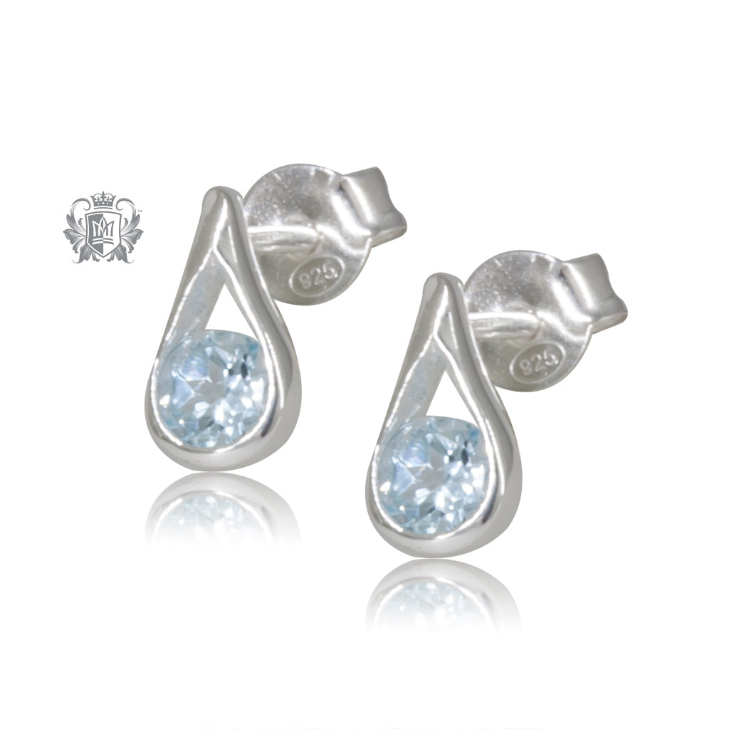 Gemstone Teardrop Earrings