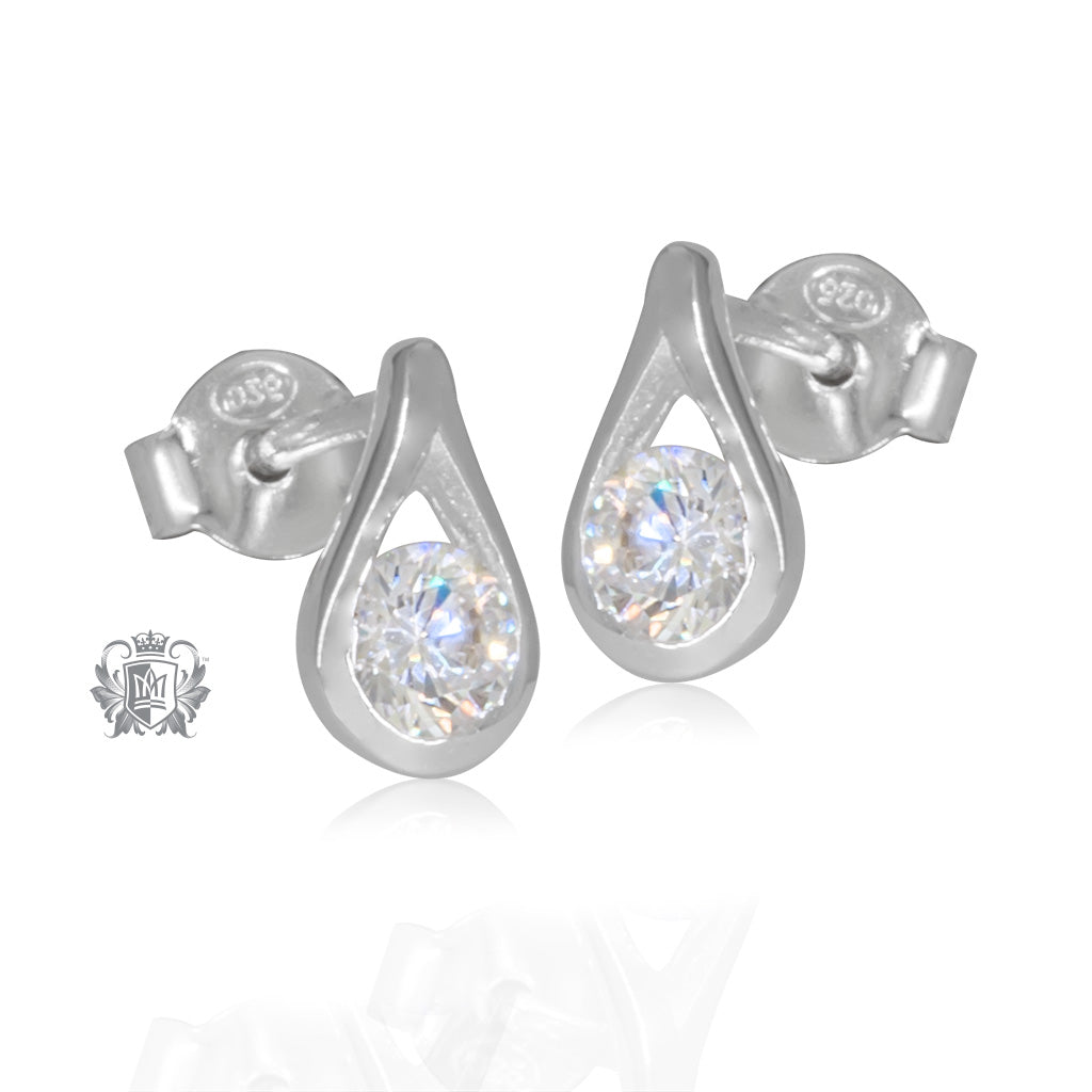Gemstone Teardrop Earrings