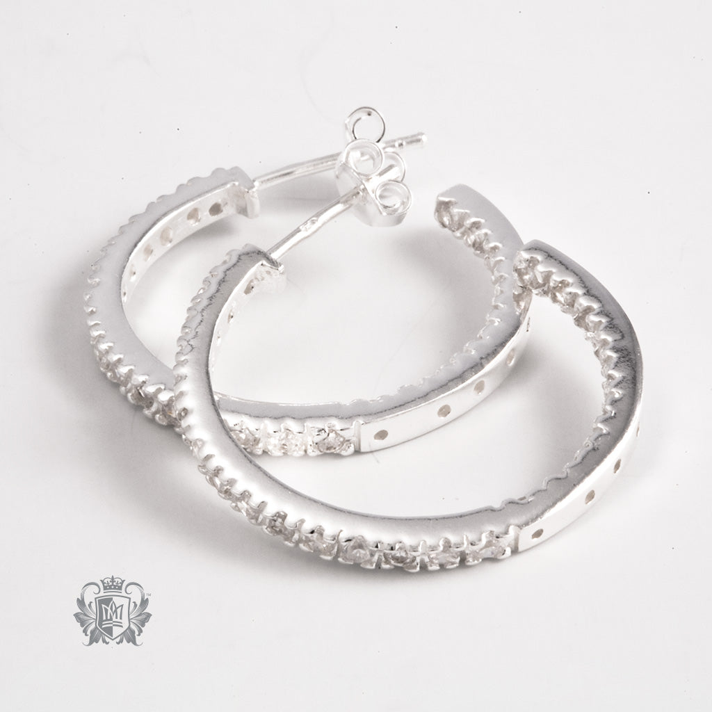 Cubic Eternity Hoops (27mm)