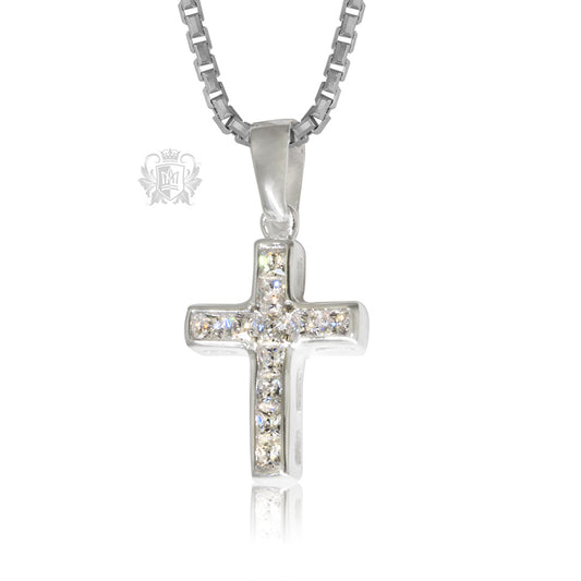 cubic cross necklace