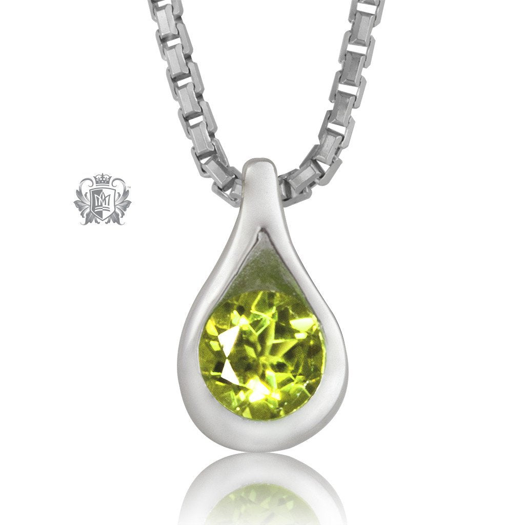 Metalsmiths Sterling Silver Peridot Teardrop Pendant