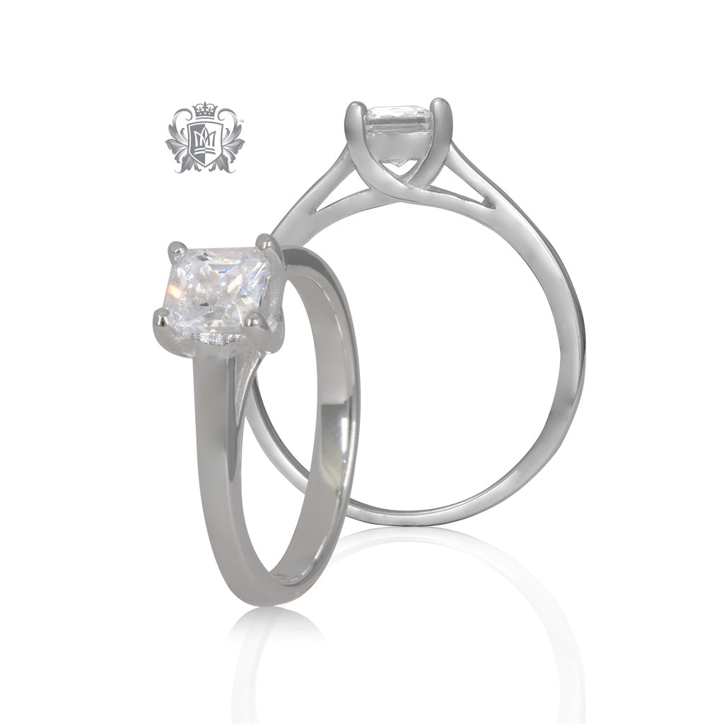Bypass Prong Set Cubic Ring