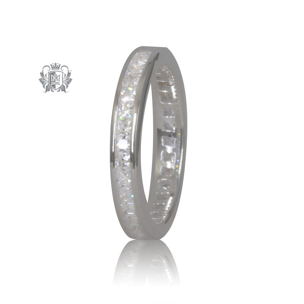 Cubic Eternity Band Metalsmiths Sterling Silver
