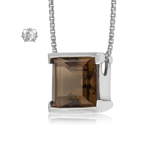 Square Step Cut Bezel Pendant