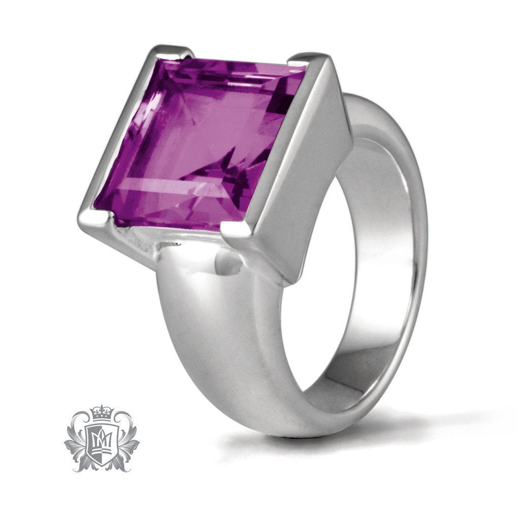 Square Step Cut Bezel Set Ring - Metalsmiths Sterling‚Ñ¢ Canada