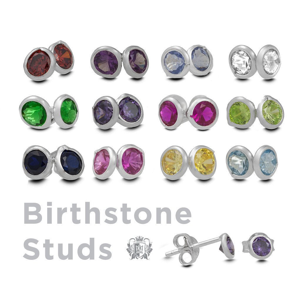 Birthstone Stud Earrings - Metalsmiths Sterling‚Ñ¢ Canada
