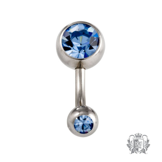 Double Jewel Belly Ring - Metalsmiths Sterling‚Ñ¢ Canada