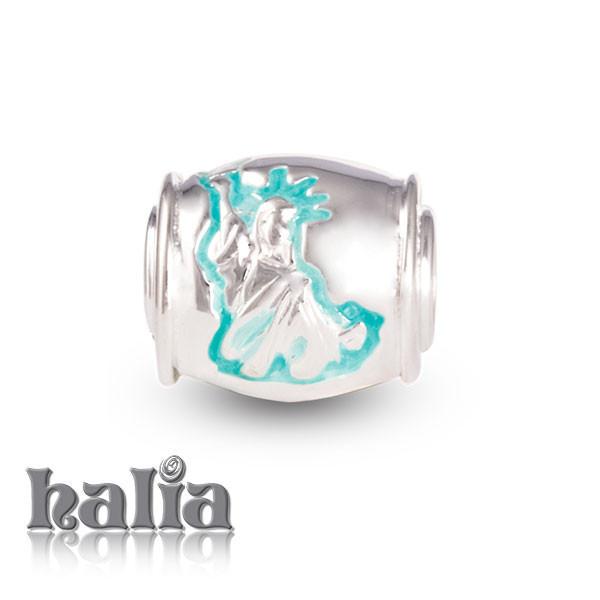 Statue of Liberty -  Sterling Silver with Enamel Beads