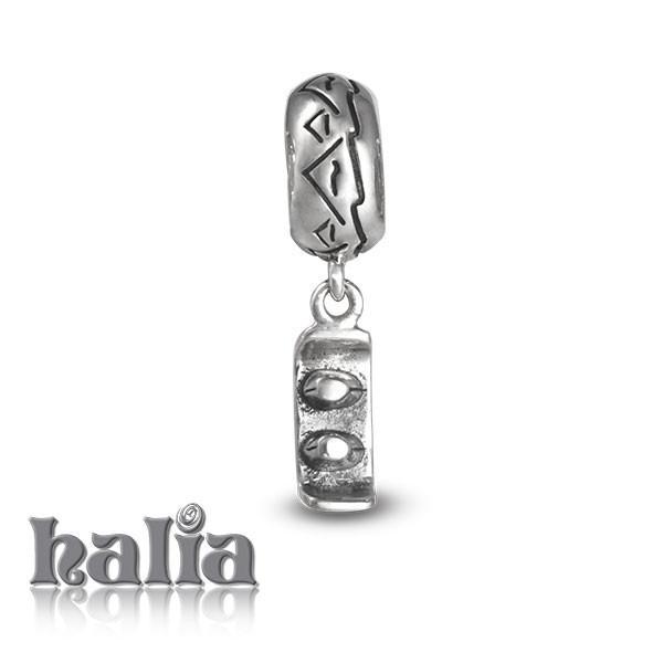 Snowboard -  Sterling Silver Dangling Charms