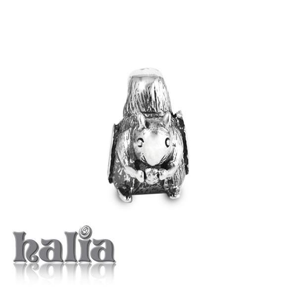 Squirrel -  Sterling Silver Bead - 2