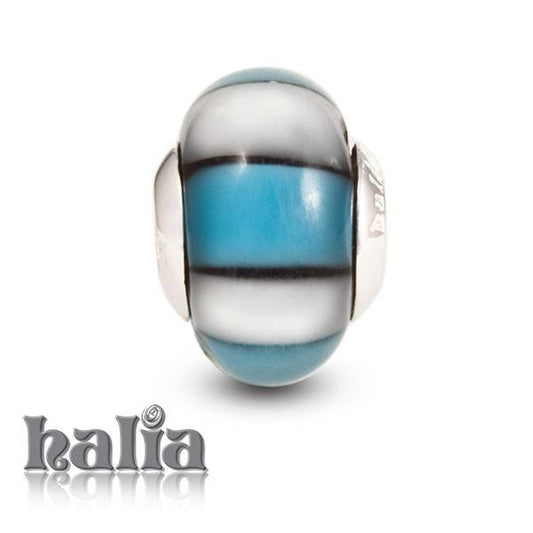 Rhythmic Blues -  Murano Blown Glass Beads