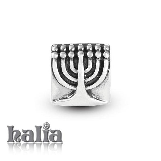 Menorah -  Sterling Silver Bead