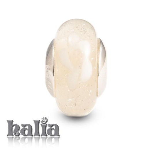 First Snowfall -  Murano Blown Glass Beads